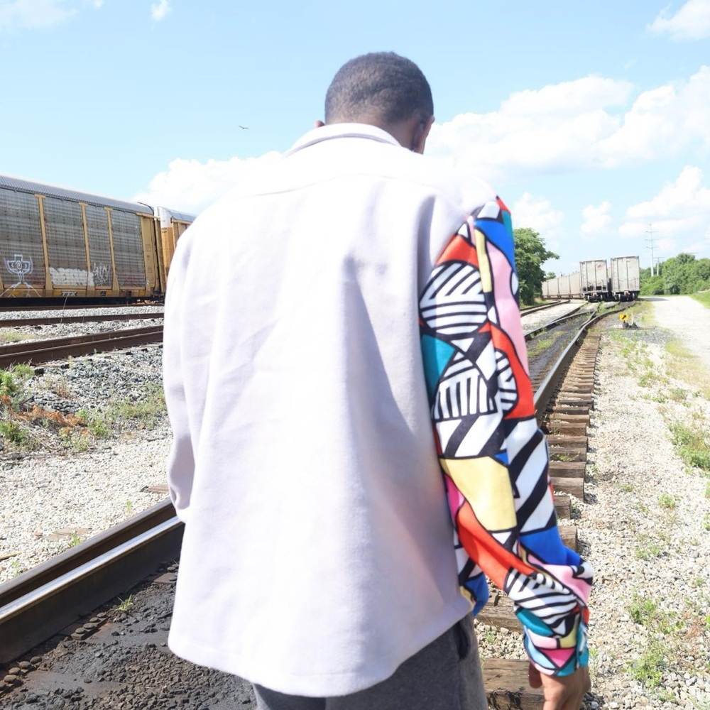 Colorful Geometric Patterned Jacket - Picture 2 of 7